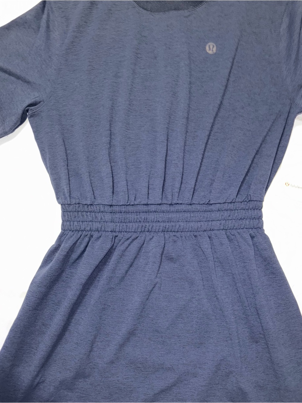 NWT*LULULEMON*SIZE4*SMOCKED WAIST T~SHIRT DRESS*AUTHENTIC* POCKETS*NAVY*$118 - Picture 8 of 16